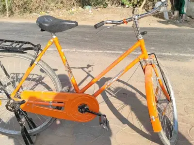 Orange Roadster Bicycle with Carrier Orange Roadster Bicycle with Carrier