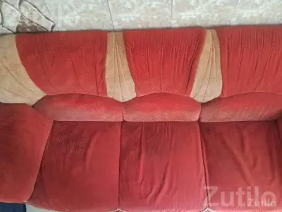 Red Fabric 3 Seater Sofa Set Red Fabric 3 Seater Sofa Set
