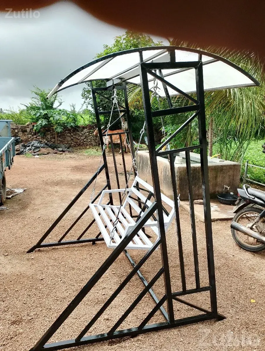Outdoor Metal Swing Jhula with Roof Shade - Miscellaneous - Ranavav - Image 3