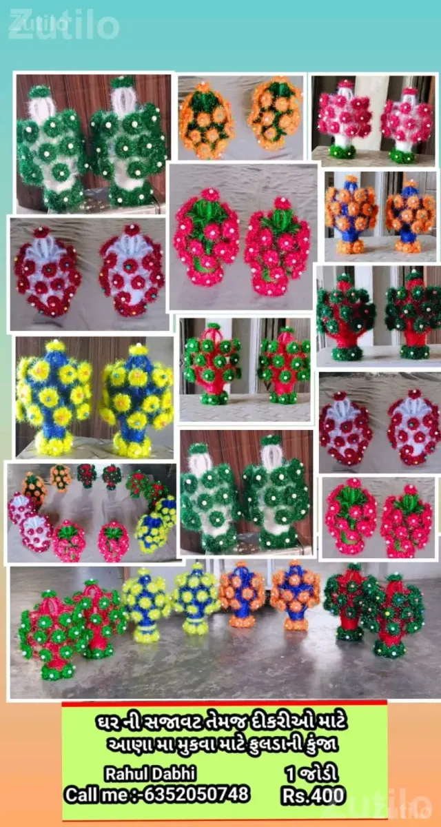 Handmade Wool Flower Vase Decorative Piece - Art & Craft Supplies - Morbi City - Image 2