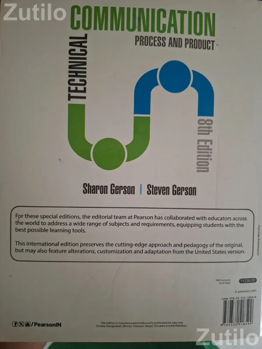 Technical communication 8th Edition by Steven garson - કોલેજ પુસ્તકો - અમદાવાદ શહેર - Image 2