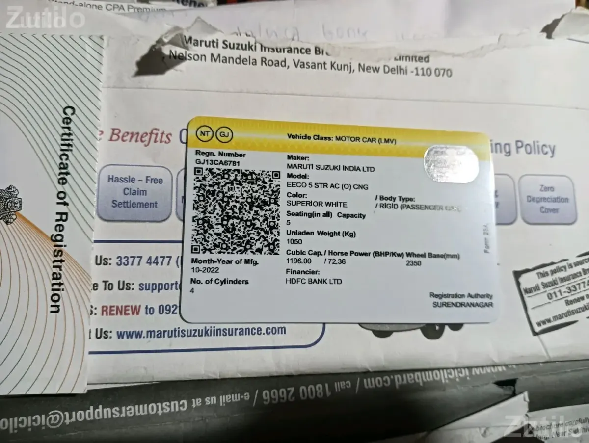 Maruti Suzuki Eeco CNG 2022 First Owner - Cars - Wadhwan - Image 2