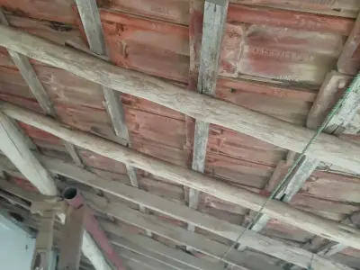Old House Roof Wood & Tile Structure Old House Roof Wood & Tile Structure