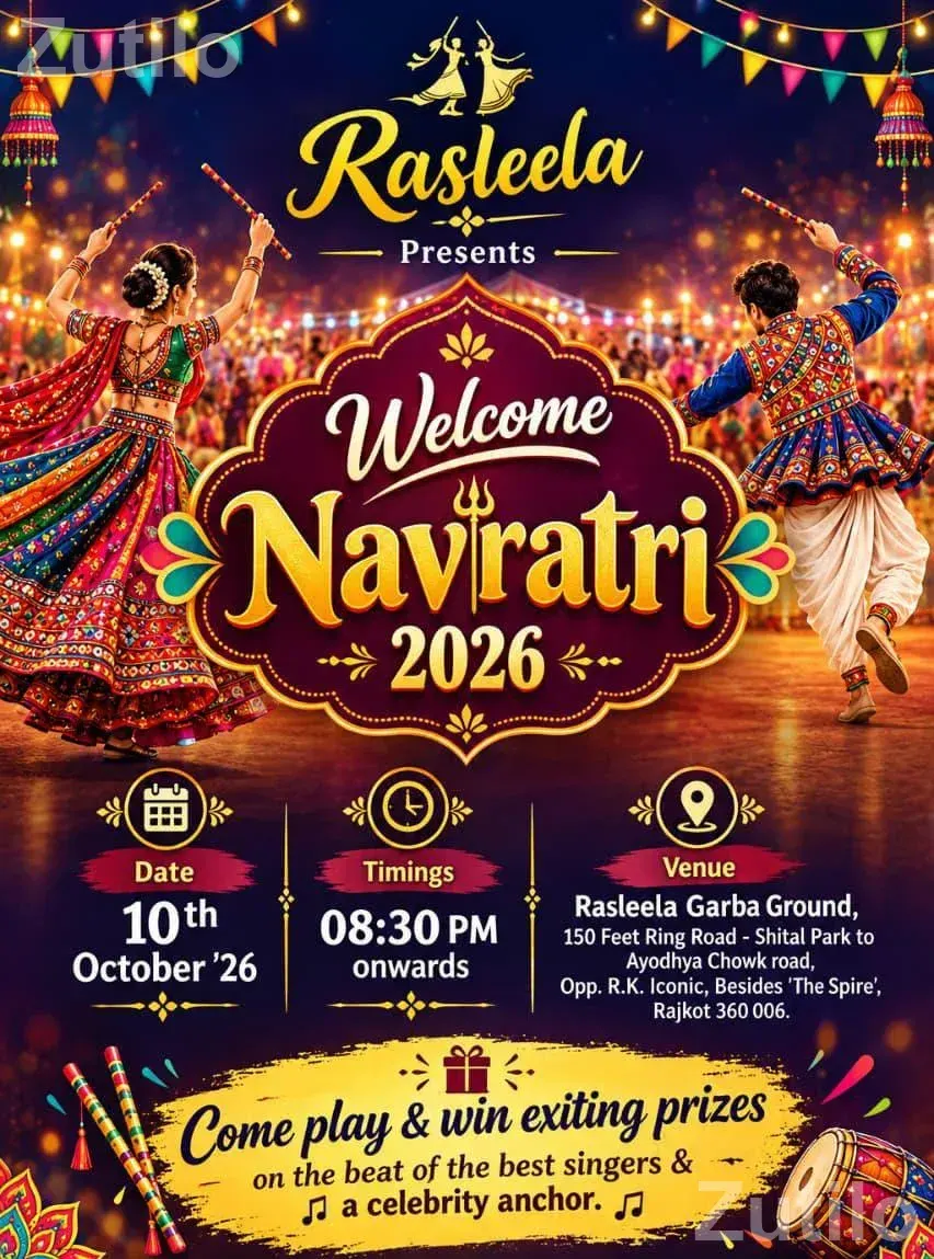 Welcome navratri by rasleela - เชชเซเชฐเซเชเซเชฐเชพเชฎ เชฎเชพเชเซเชจเซ เชตเชธเซเชคเซเช - เชฐเชพเชเชเซเช เชถเชนเซเชฐ - Image 1