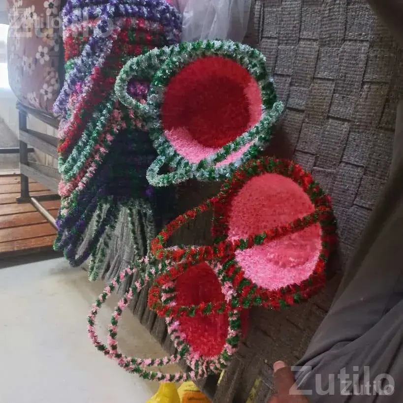 Handmade Wool Covered Baskets in Multiple Colors - Art & Craft Supplies - Botad - Image 4