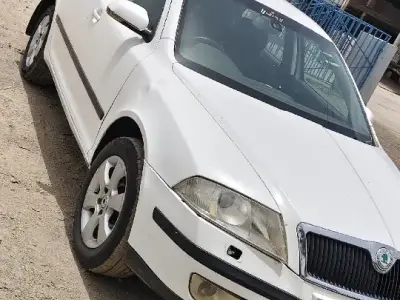 Skoda Octavia White Sedan Car Skoda Octavia White Sedan Car