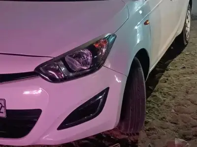 White Hyundai i20 Hatchback Car White Hyundai i20 Hatchback Car
