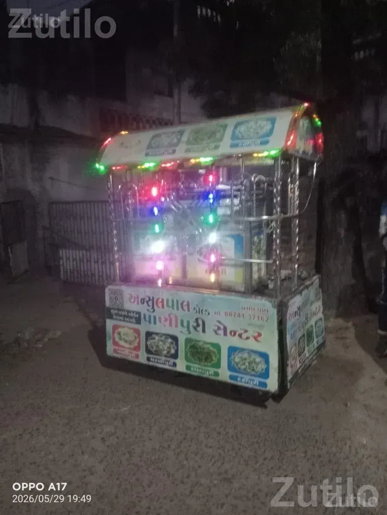 Pani Puri Vending Cart with Steel Accessories - Other Industrial Items - Sojitra - Image 2
