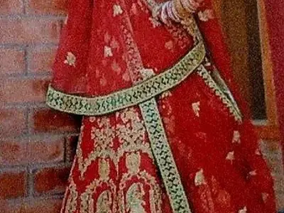 Red Bridal Lehenga with Rajwadi Zari Work Red Bridal Lehenga with Rajwadi Zari Work