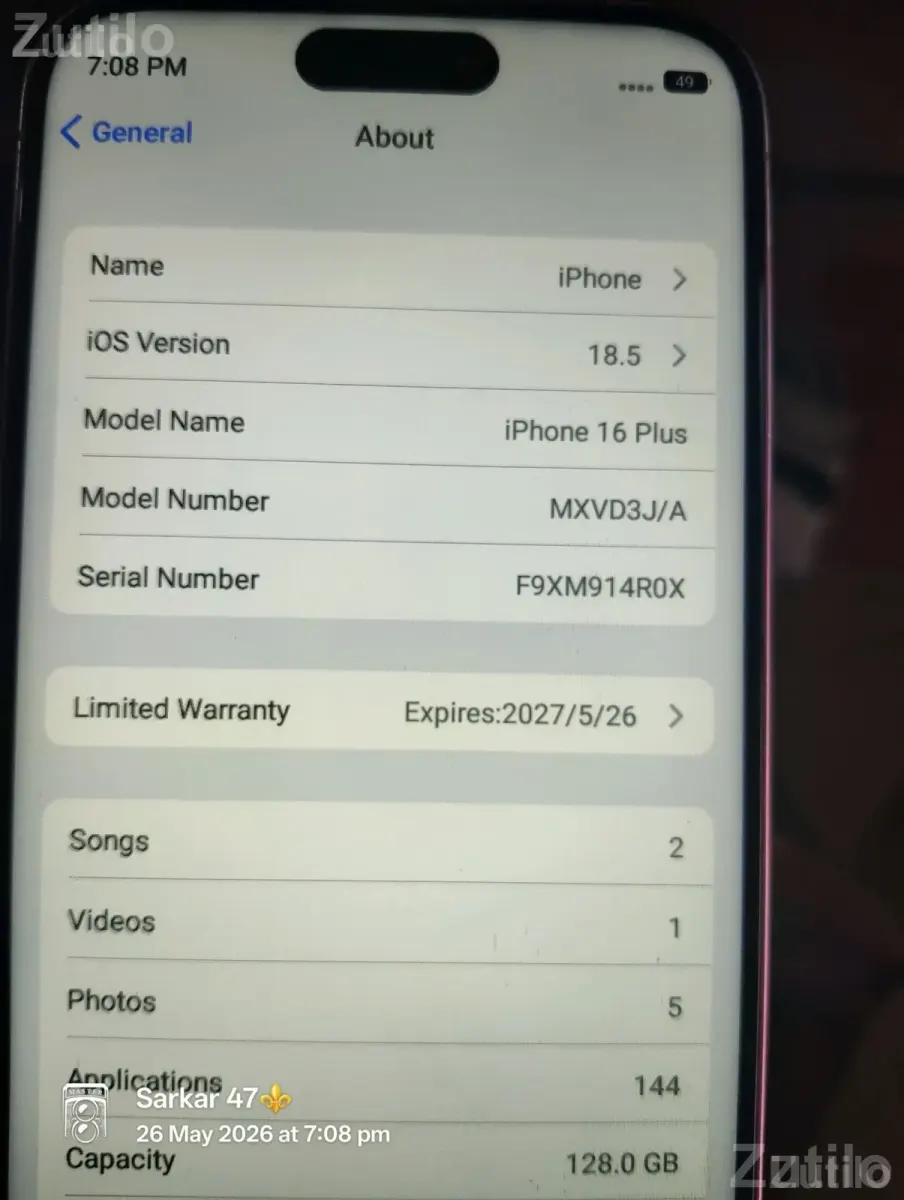 iPhone 16 Plus with Back Glass Cracks - Mobile Phones - Kodinar - Image 2