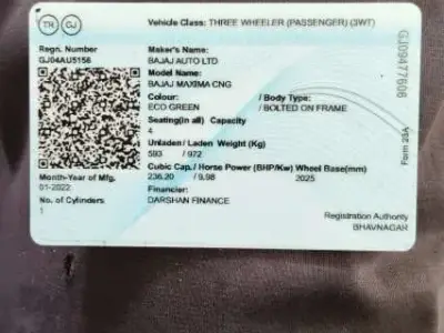 2022 Bajaj Maxima CNG Auto Rickshaw 2022 Bajaj Maxima CNG Auto Rickshaw