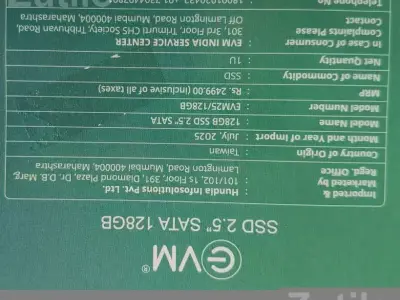EVM 128GB 2.5 Inch SATA SSD EVM 128GB 2.5 Inch SATA SSD