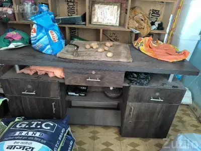 Wooden Office Table with Drawers and Storage Wooden Office Table with Drawers and Storage