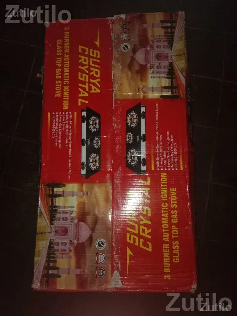 LPG Gas Sagdi 3 Burner Glass Top Stove - Gas Stoves / Induction Cookers - Lakhtar - Image 4