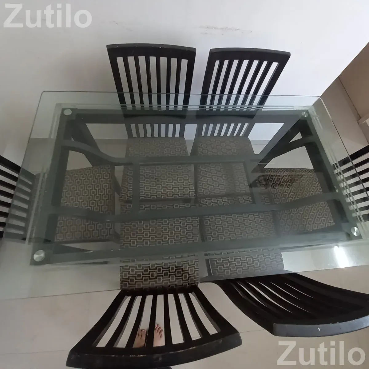 Glass top 6 sitter dinning table - Dining Tables & Sets - Ahmedabad City - Image 2