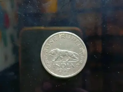 1947 India One Rupee Old Collectible Coin