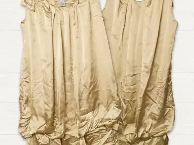 Lime green golden hue women's party wear dress