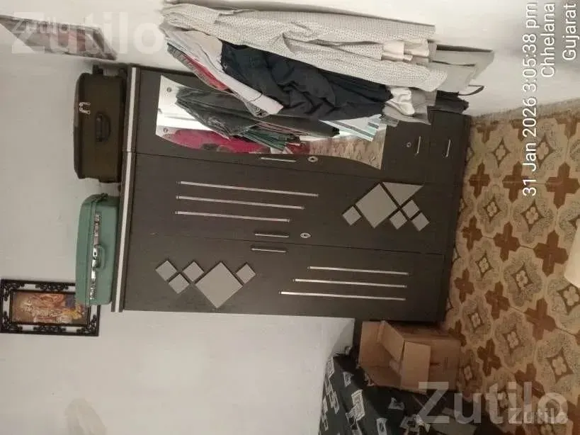 5x6 Wooden Bed with Mattress and Wardrobe - Beds & Mattresses - Amreli City - Image 4
