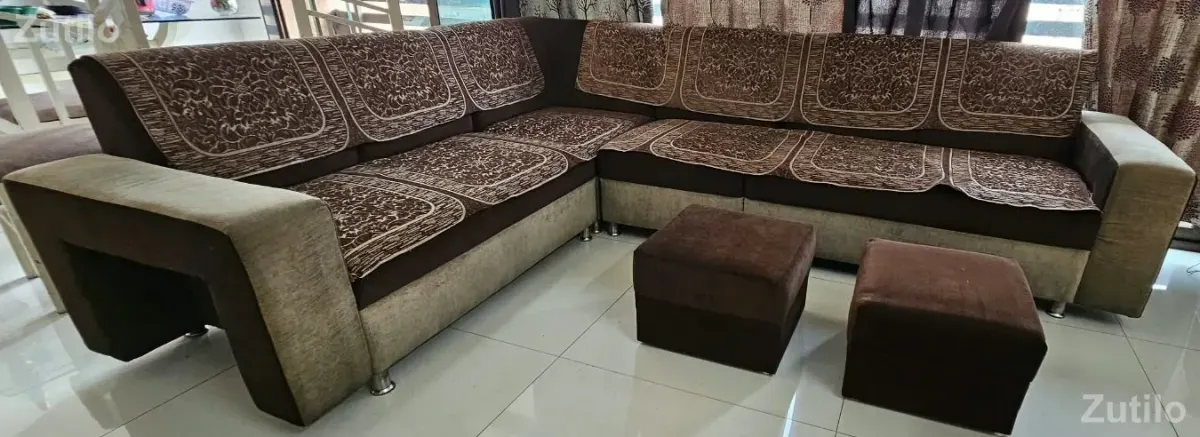 Sofa- Modern L-shaped sectional sofa set designed for setting 7 people - સોફા સેટ અને કાઉચ - સુરત શહેર - Image 3