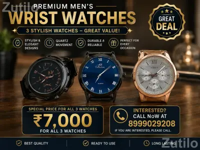 Premium Men’s Wrist Watches – Combo of 3 | Stylish & Elegant | ₹7,000 Premium Men’s Wrist Watches – Combo of 3 | Stylish & Elegant | ₹7,000