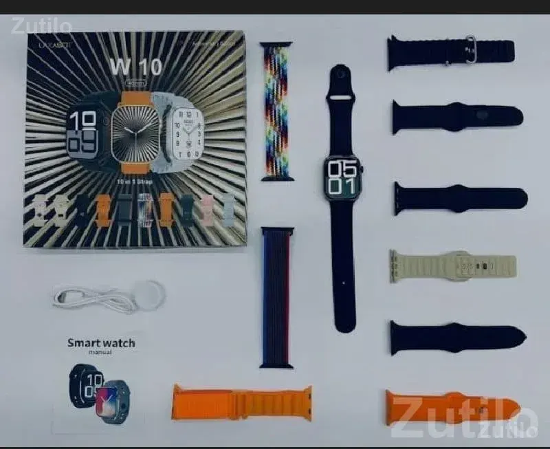 W10 Smart Watch 45mm with 10 Straps - Smart Watches - Mangrol - Image 3