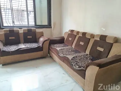VALVET Brown & Cream colour SOFA( ₹7000-8499 VALVET Brown & Cream colour SOFA( ₹7000-8499