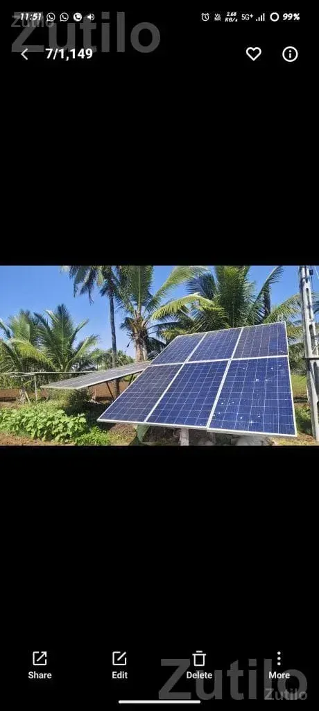 Solar Plant Setup with 15 Panels and 5HP Pump - જનરેટર અને પાવર સાધનો - ઊના - Image 3