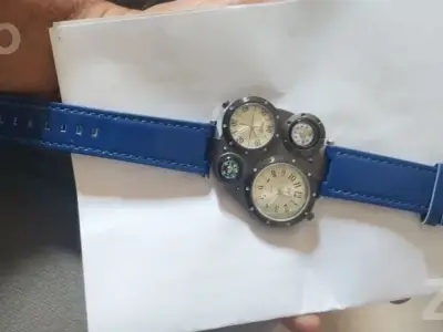 Blue Strap Analog Wrist Watch Blue Strap Analog Wrist Watch