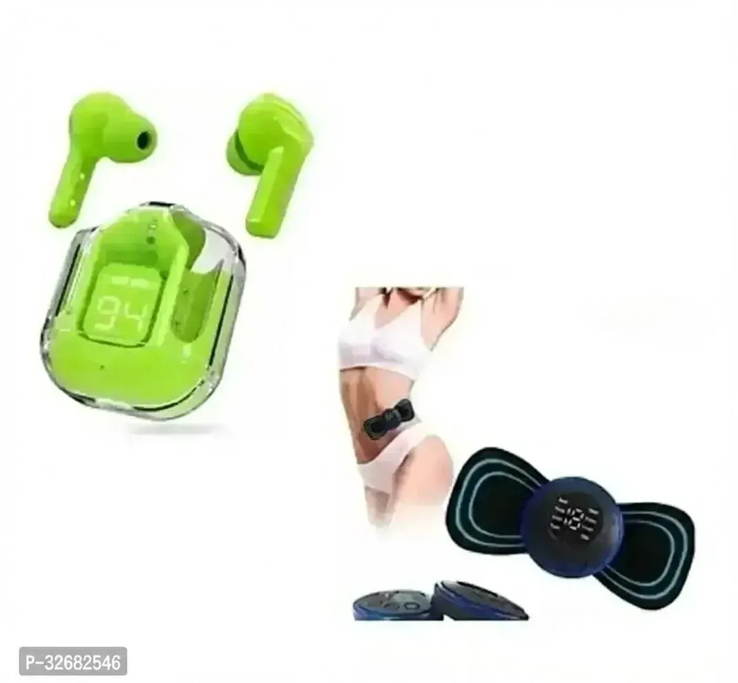 Green Butterfly EMS Massager & Earbuds - મોબાઇલ ફોન - રાજકોટ શહેર - Image 2