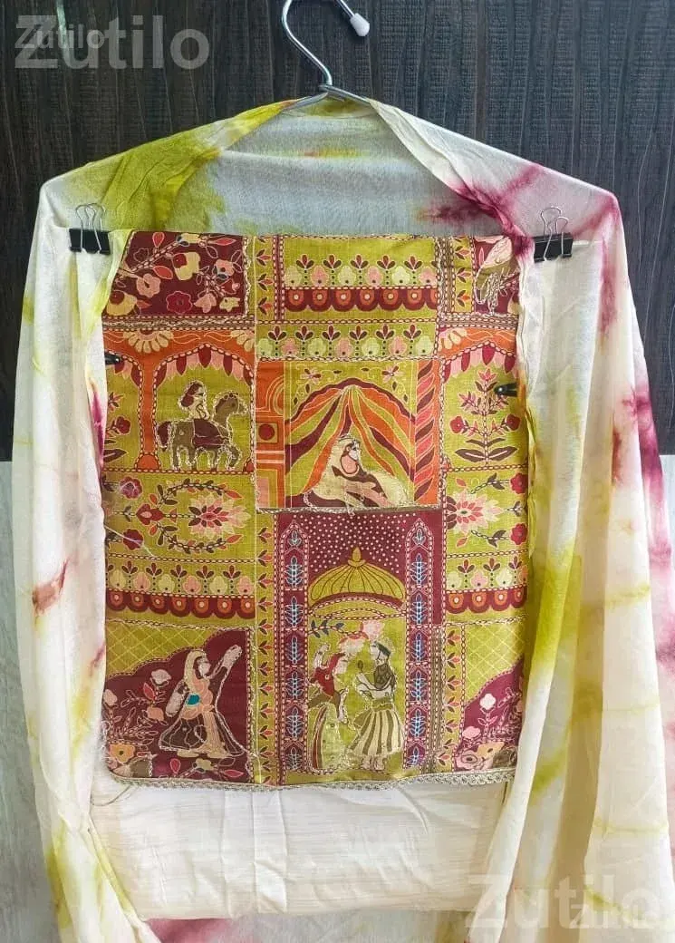 Women's Bandhani Cotton Dress Material Set - Women's Wear - Ranpur - Image 4
