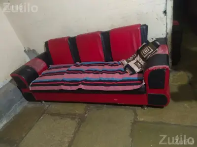Red and Black 3 Seater Sofa Set Red and Black 3 Seater Sofa Set